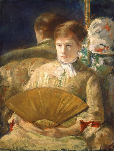 Woman with a Fan by Mary Cassatt